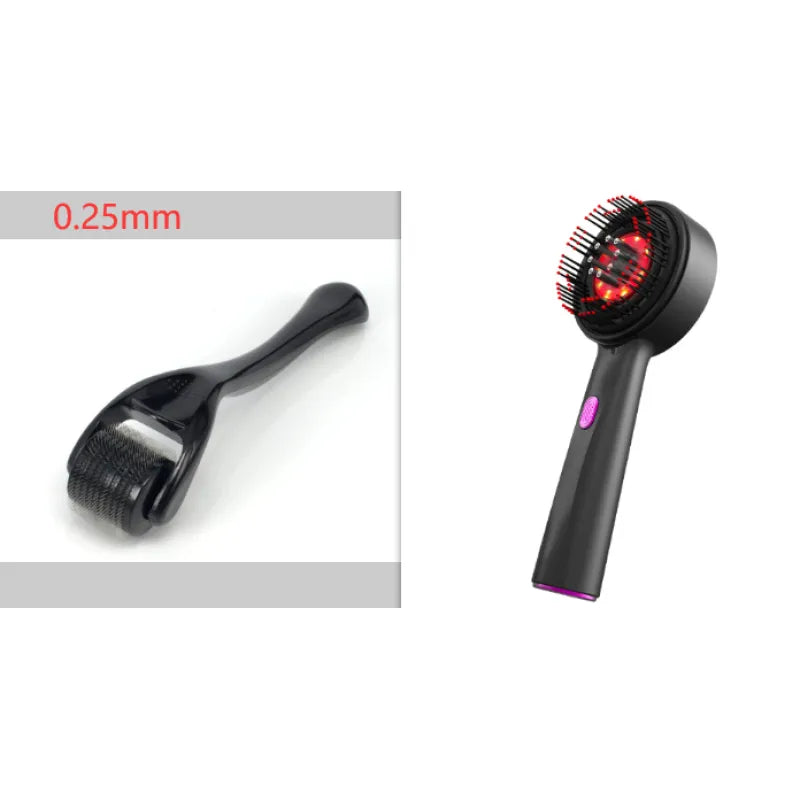 Aura Scalp Comb — cordless red light therapy scalp massager with oil applicator