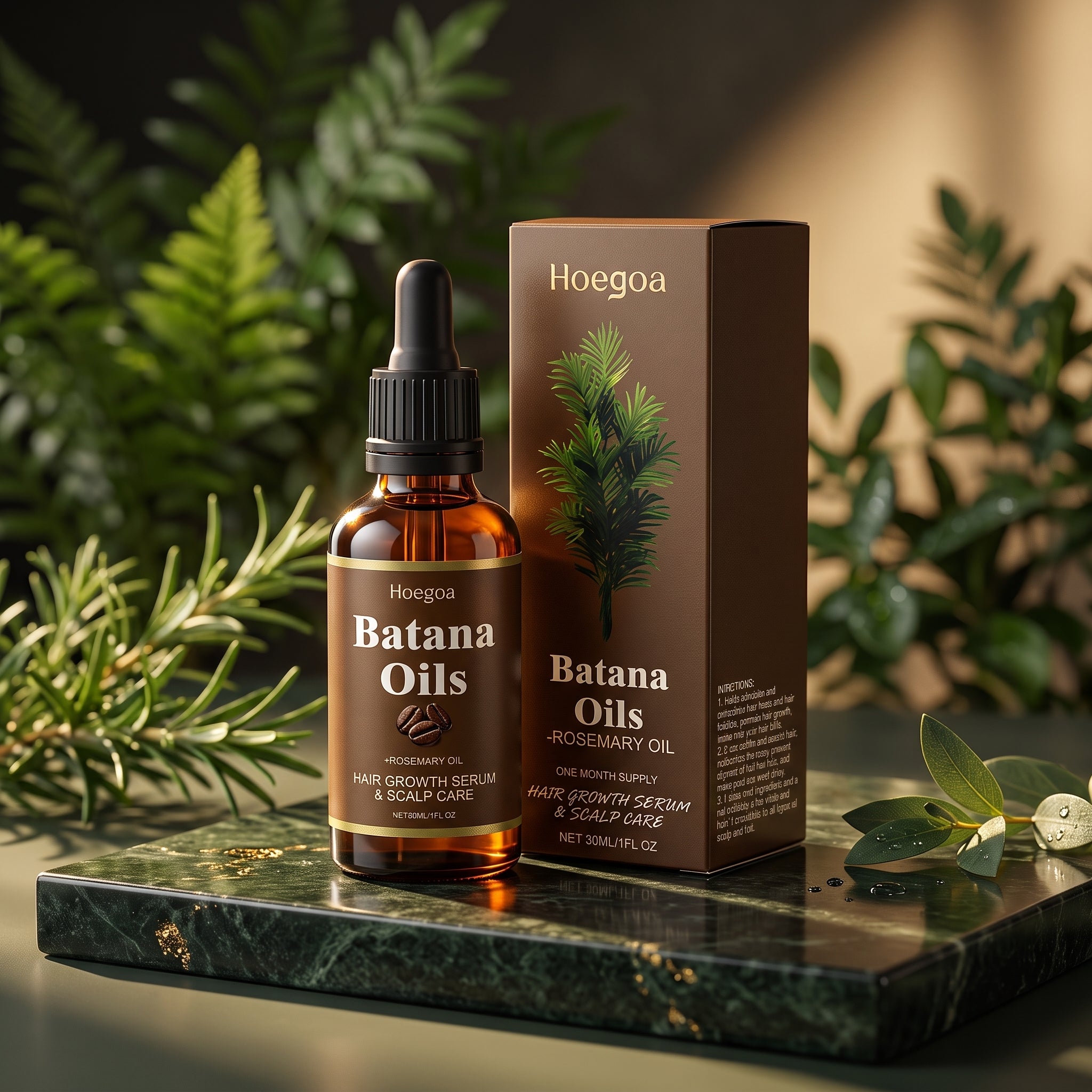Batana Oil with Rosemary Hair Growth Serum (1 Bottle)